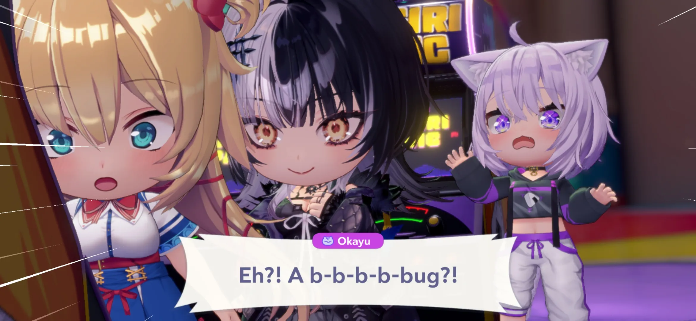 Okayu scared of bugs